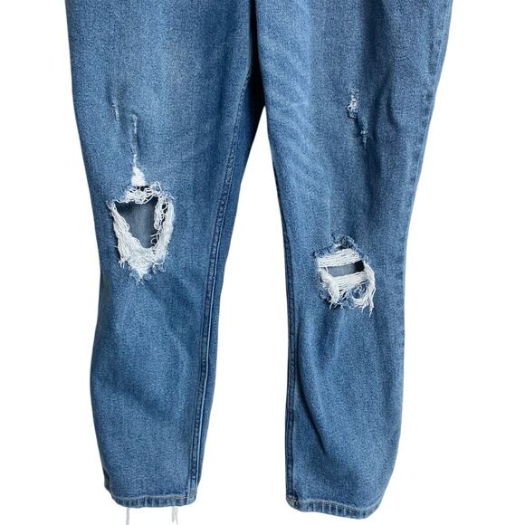 Abercrombie & Fitch Mom Jean Distressed Dark Wash Size 31/12R - Picture 7 of 11